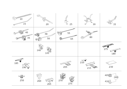 Cable Ties, Cable Fastening Parts and Grommets for 2017 Mercedes-Benz C43 AMG #0
