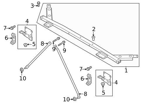 Radiator Support for 1994 Volvo 960 #1