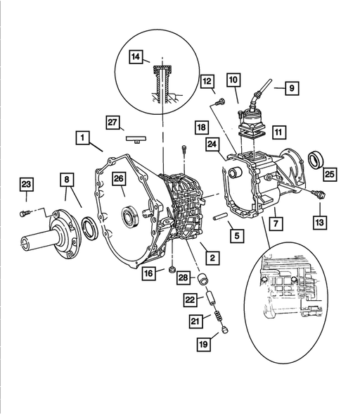 Case and Extension for 2003 Jeep Wrangler #0
