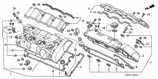 Cylinder Head Cover (2) for 2004 Acura NSX #0
