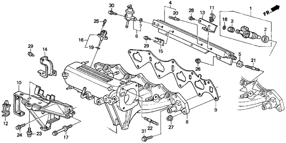 Intake Manifold (VTEC) for 1996 Honda Civic del Sol #0