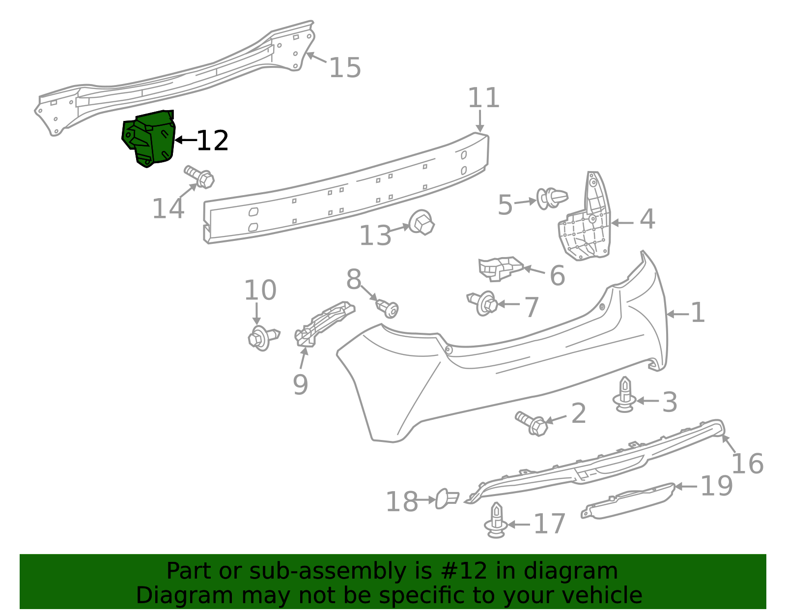 52182-52160 - Bumper Impact Bar Bracket 2012-2018 Toyota Yaris | Bam ...