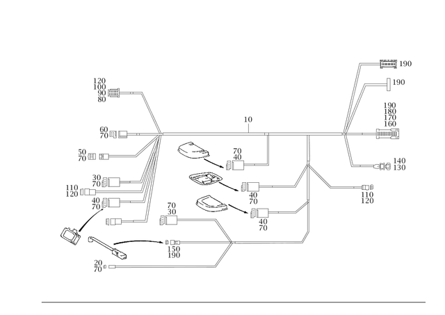 220540880864 - Electrical Equipment and Instruments: Wiring Harness for Mercedes-Benz Image image