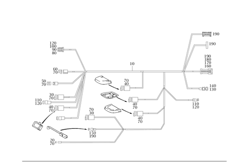 Cable Harness for Roof for 2001 Mercedes-Benz S430 #0