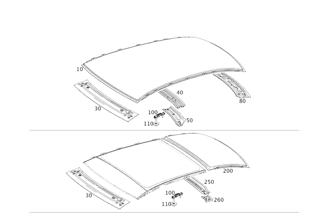 1776501000 - : Roof Frame for Mercedes-Benz Image