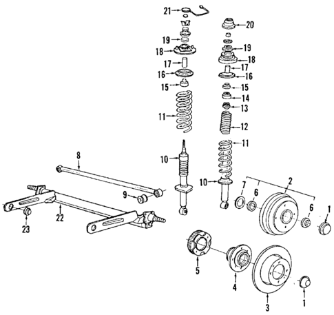 Rear Axle for 1990 Mitsubishi Galant #0