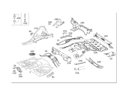 Rear End Floor for 2011 Mercedes-Benz ML450 #0