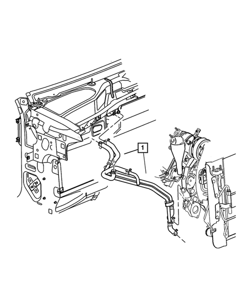 Air Conditioner and Heater Plumbing for 2003 Jeep Liberty #8