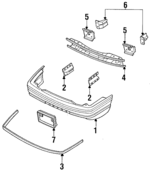 F2CZ17757B - Body: Bumper Cover for Ford: Escort Image