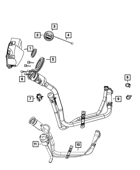 Fuel Tank Filler Tube for 2011 Dodge Nitro #0