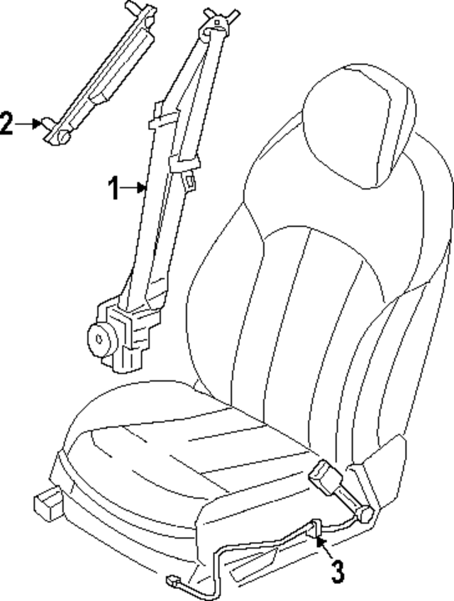 888B0JI500NWA - : Seat Belt Assembly for Hyundai Image