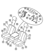 WM581L5AA - Interior Trim: Front Seat Cushion Cover for Dodge: Ram 1500, Ram 2500, Ram 3500 Image