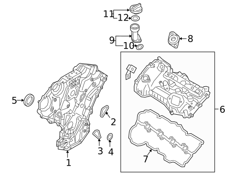 Valve & Timing Covers for 2019 Genesis G90 #0