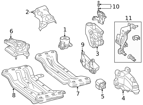 Brackets, Flanges & Hangers for 2022 Mercedes-Benz GLC 300 #0