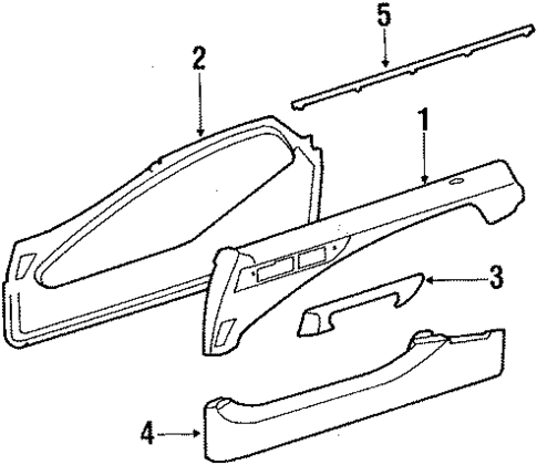 Interior Trim for 1988 Mercedes-Benz 560SEC #0