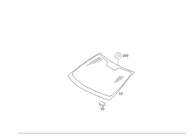 2196701101 - Windows: Windshield for Mercedes-Benz: CLS500, CLS55 AMG, CLS550, CLS63 AMG Image image