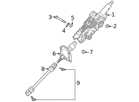 Steering Column Assembly for 2024 Genesis GV70 #0