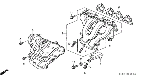 Exhaust Manifold (1) for 2001 Honda CR-V #0