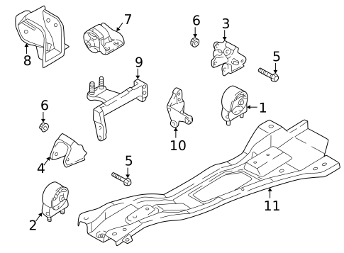 Engine & Trans Mounting for 2001 Kia Rio #0