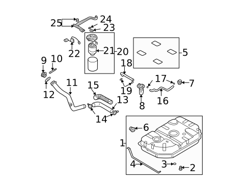 Fuel Pumps & Related Components for 2003 Kia Sedona #0