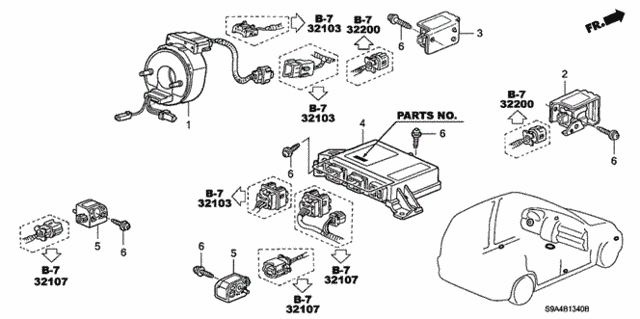 SRS Unit for 2003 Honda CR-V #0
