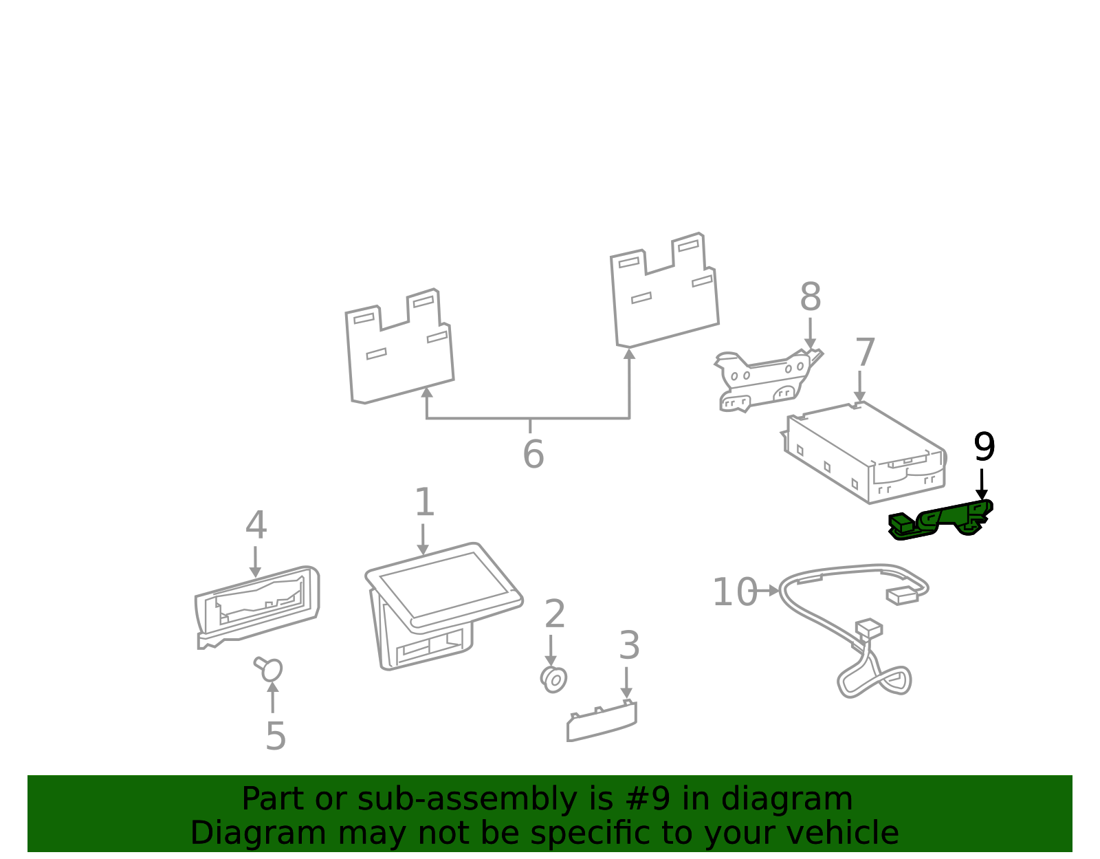 86118-60160 - High-Quality DVD Player Bracket for 2016-2021 Lexus LX570 ...