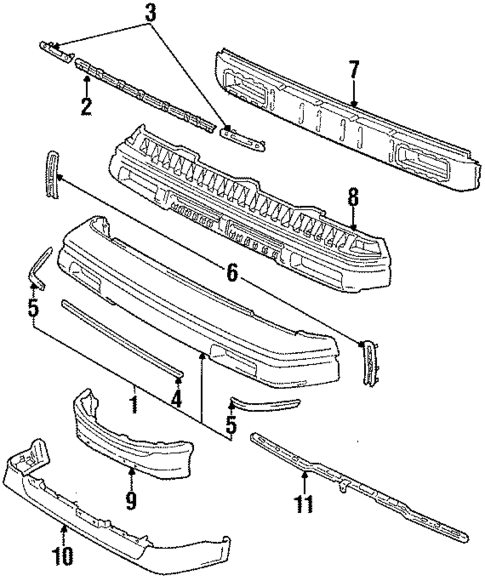 Bumper & Components - Front for 1989 Toyota MR2 #0