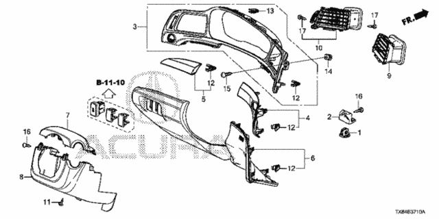 Instrument Panel Garnish (Driver Side) for 2013 Acura ILX #0