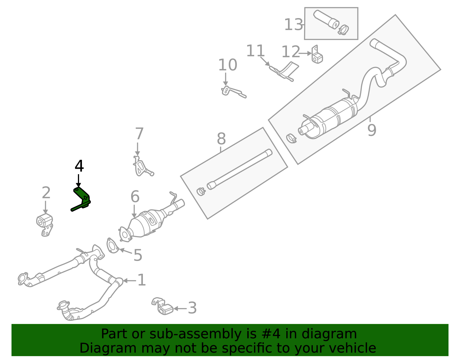 2021-2025 Ford | Exhaust Pipe Bracket | LC2Z-5K291-A | Walls' Ford Parts