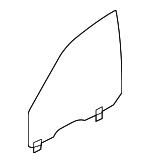 51337182109 - Body: Door Glass for BMW: 528i, 528i xDrive, 535d, 535d xDrive, 535i, 535i xDrive, 550i, 550i xDrive, ActiveHybrid 5, M5 Image