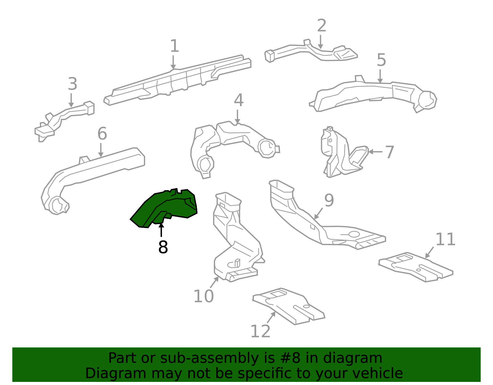87230-04020 - Instrument Panel Air Duct 2016-2023 Toyota Tacoma | Longo ...