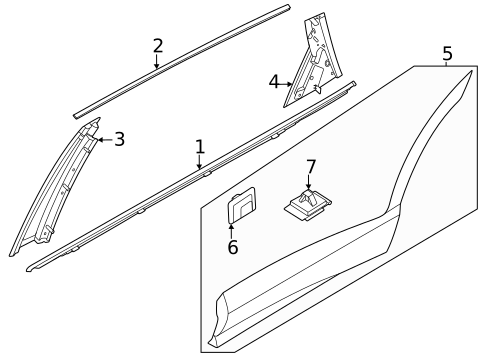 Exterior Trim - Rear Door for 2023 Genesis GV80 #0