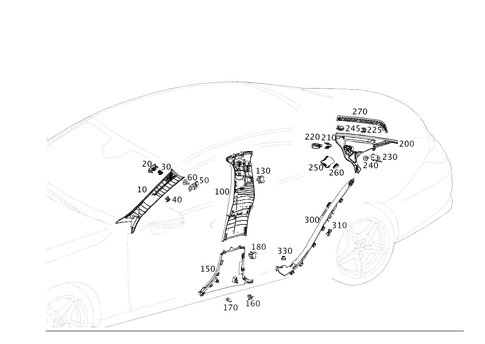 Paneling for a, B, C and D-Pillars for 2021 Mercedes-Benz CLS53 AMG #0