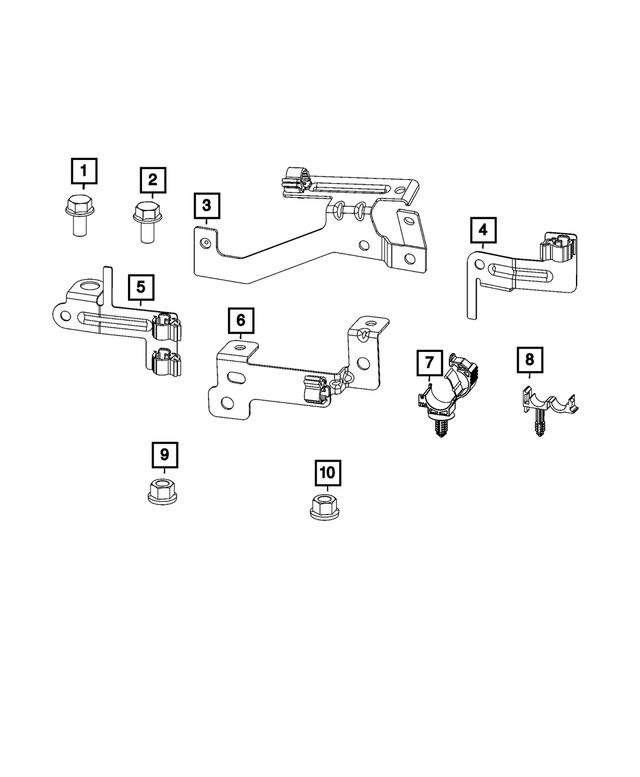 52128584AA - Electrical: Wiring Clip for Chrysler: 300 | Dodge: Challenger, Charger, Durango, Hornet | Jeep: Compass, Grand Cherokee, Grand Cherokee WK, Liberty Image