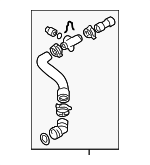 1C0122101K - : Radiator Coolant Hose for Volkswagen: Beetle Image