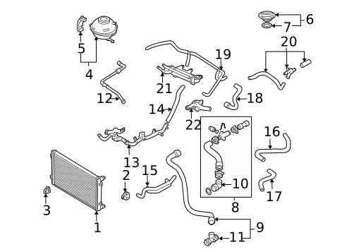 Radiator & Components for 2001 Volkswagen Beetle #0