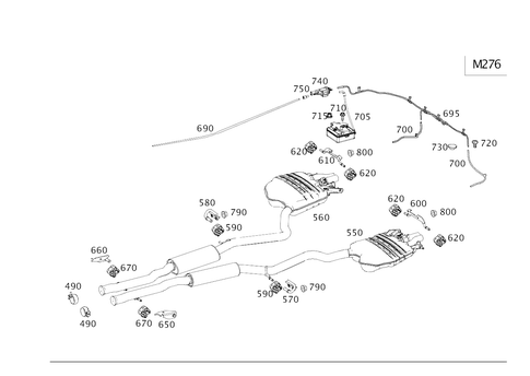 Exhaust System Used on Six-Cylinder Gasoline Vehicles for 2017 Mercedes-Benz S63 AMG #0