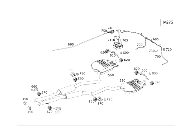 9914370 - Exhaust System: Spring Clip for Mercedes-Benz Image image