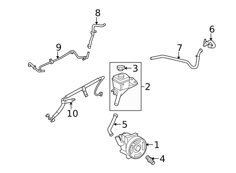 Pump & Hoses for 2008 Mercury Milan #0