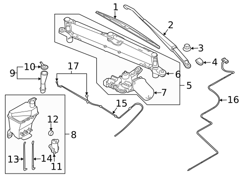 Wiper & Washer Components for 2011 Chevrolet Aveo5 #0