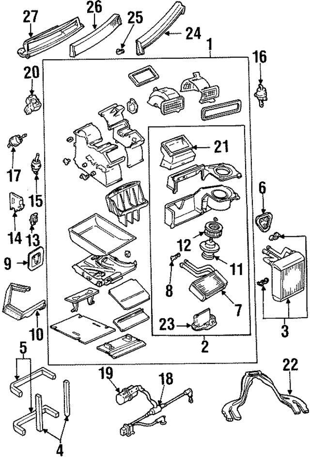 YS2Z18476AA - : Heater Core for Ford: Contour | Mercury: Cougar, Mystique Image
