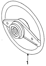 E7FZ3F690A - Steering: Steering Wheel for Ford: Escort, EXP | Mercury: Lynx Image