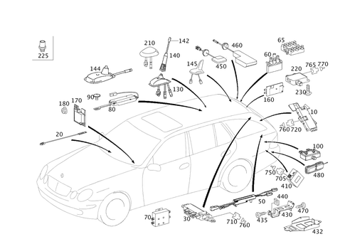 Antenna for 2002 Mercedes-Benz E 55 AMG&reg; #0