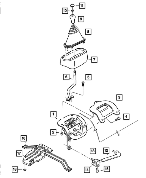 Gearshift Controls for 2001 Dodge Ram 2500 #0