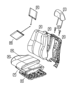 1JG891UYAA - Interior Trim: Front Headrest for Mopar Image