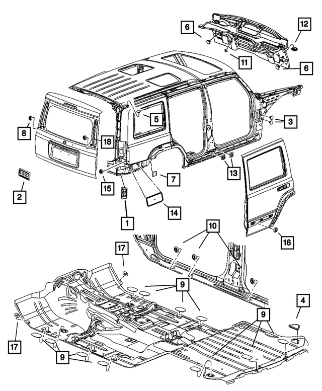 55136280AF - Body Sheet Metal Except Doors: Quarter Panel Exhauster for Mopar Image image