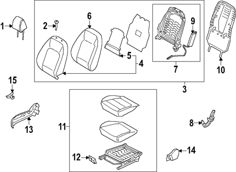 Passenger Seat Components for 2022 Hyundai Elantra #0