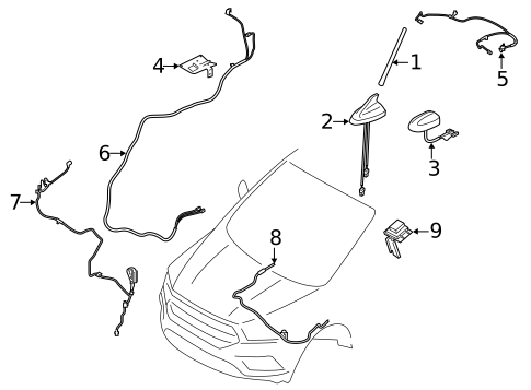 Antenna & Radio for 2019 Ford Escape #0