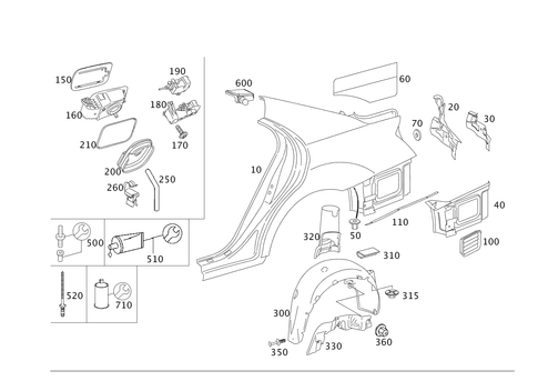 Rear Fender for 2012 Mercedes-Benz S400 #0