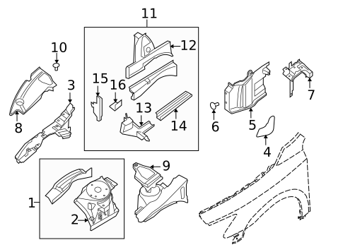 Structural Components & Rails for 2013 Nissan Maxima #0
